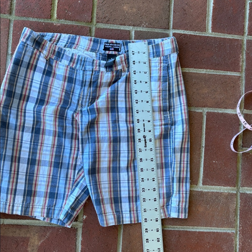 Polo by Ralph Lauren Co Sz 8 Womens Vintage Madras Blue Plaid Shorts - Picture 5 of 6